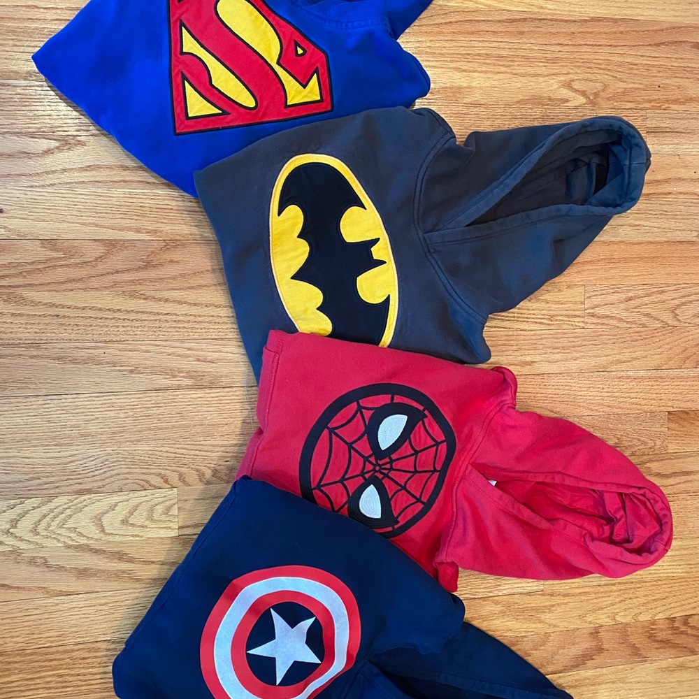 4 Marvel GAP Superhero Kids Sweatshirts XL 12